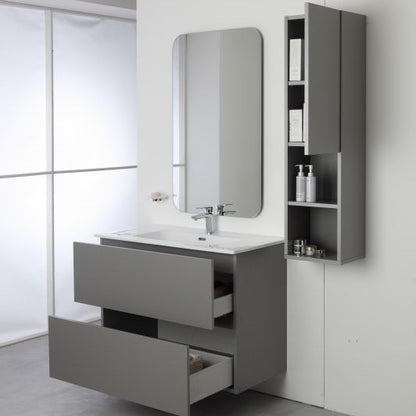 Composizione Bagno due cassetti Grigio Pastello  90x47x h60 cm