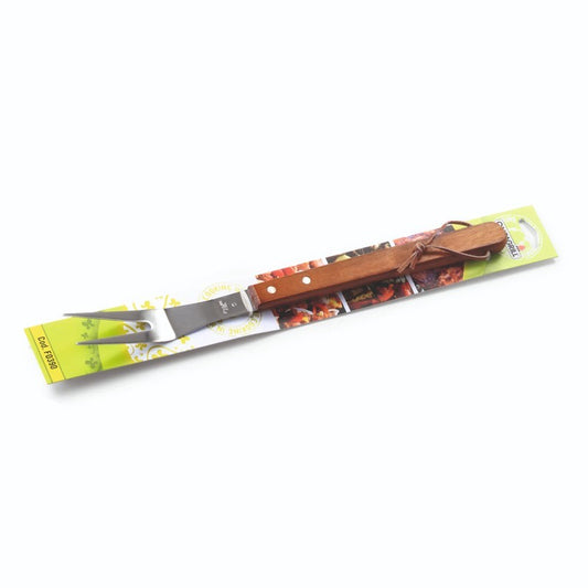 Steel fork with wooden handle 39 cm