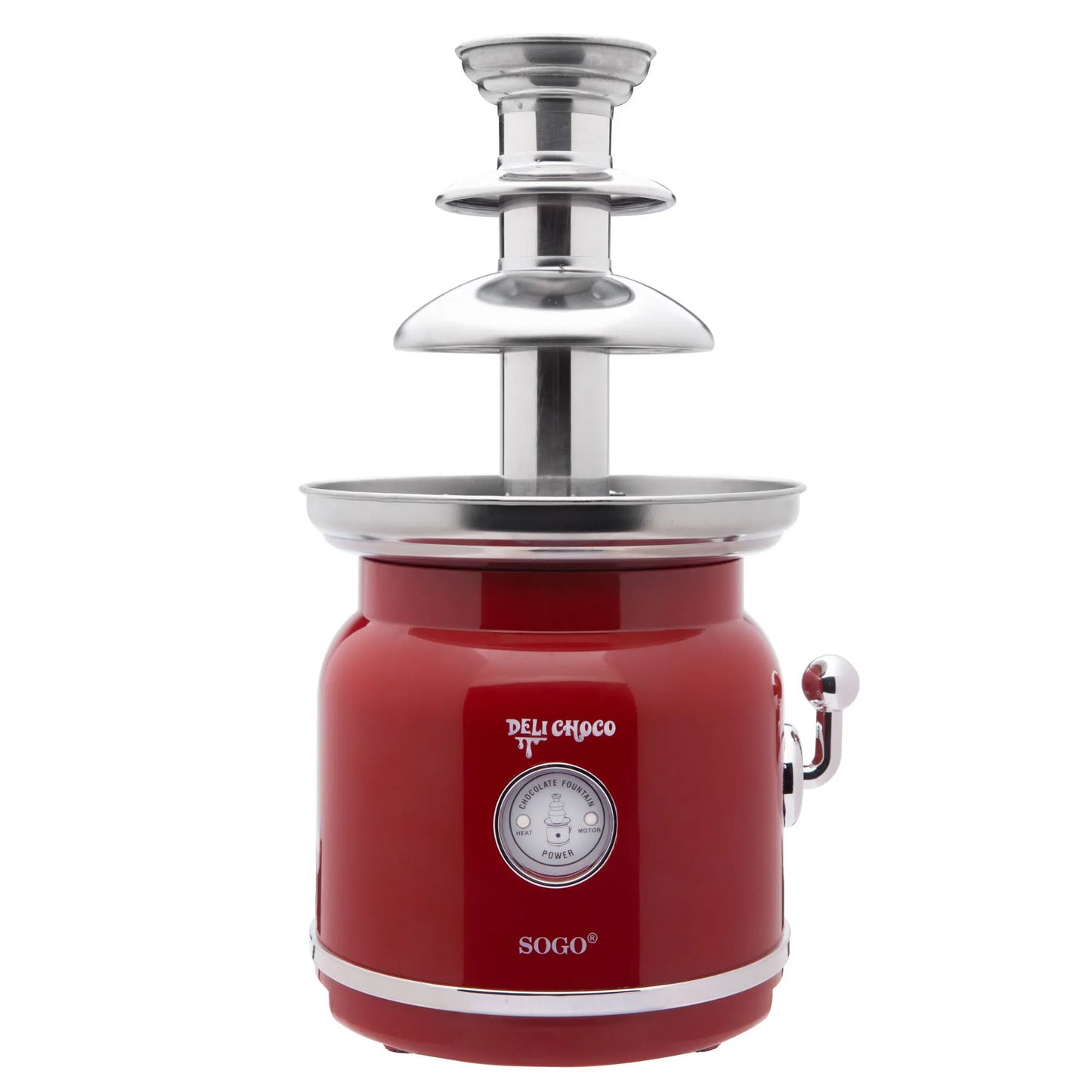 Red retro electric chocolate fountain