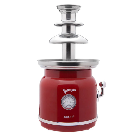 Red retro electric chocolate fountain