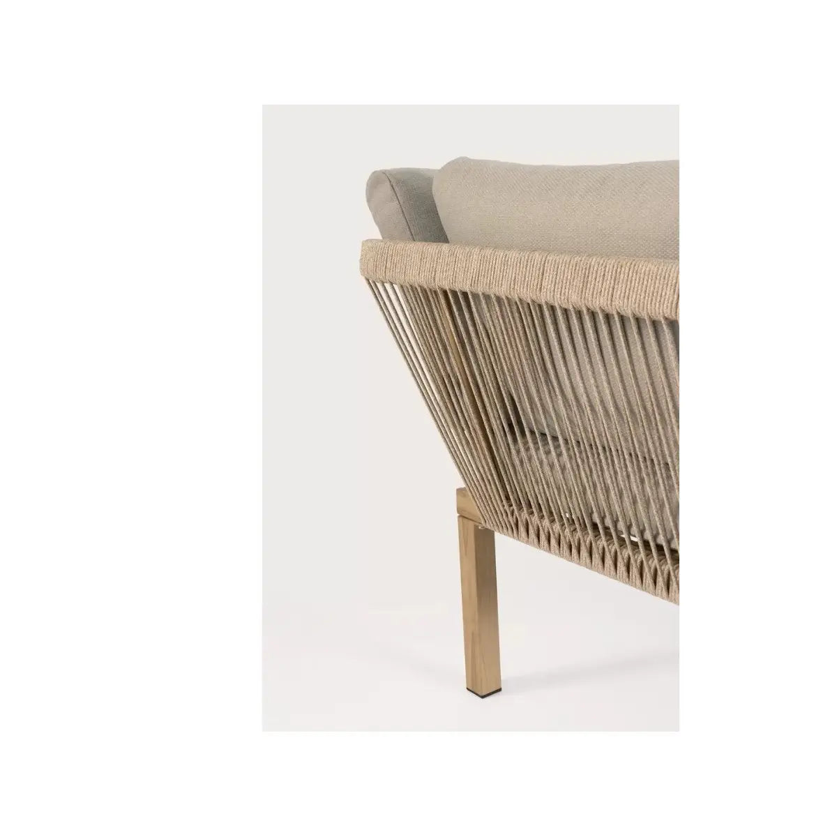 Bizzotto Kalimera Desert Ecklounge-Set aus Aluminium in Holzoptik mit Couchtisch