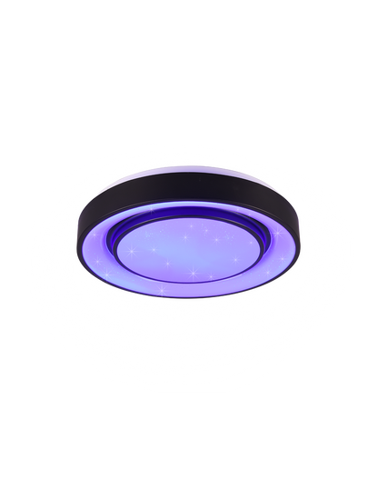 Plafoniera Moderna Led Dimmer RGB Mona Nero Ø38 cm Trio Lighting
