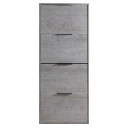 Shoe rack with 4 concrete flaps 65x25x147 cm h