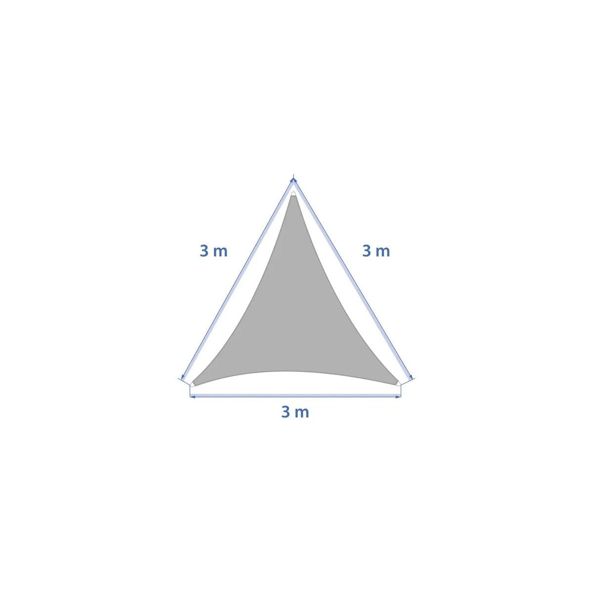 Elyora 3x3x3 Schiefer-Sonnensegel