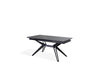Tavolo Allungabile Grigio-Negro Opaco, Gambe a H, 90x160-240x76