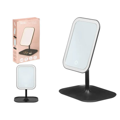 Black LED mirror 29x16.5x6h cm