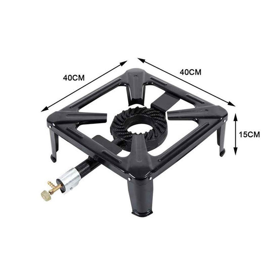 Gas stove 1 burner in enamelled cast iron 40x40x15h cm