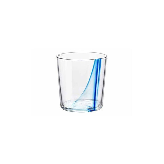 Vaso de cristal Stria Blue Gobelet 35,5 cl Ø 8,5 x Alt. 9 cm