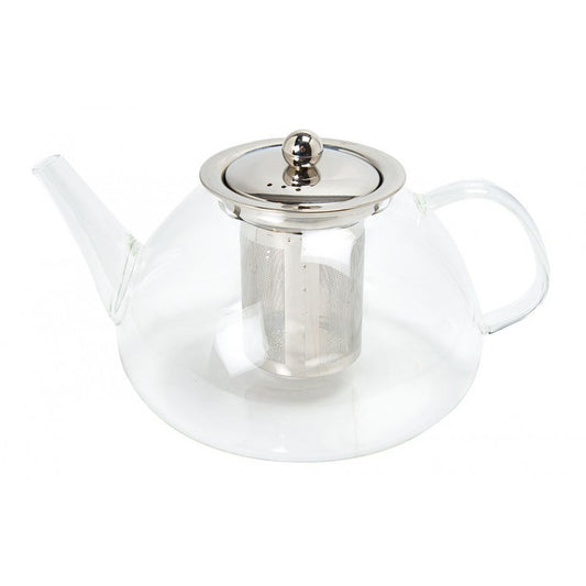 1.3 L glass and stainless steel teapot