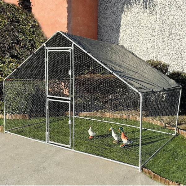 Jaula para pollos de acero galvanizado 2 x 3 x H 2 m