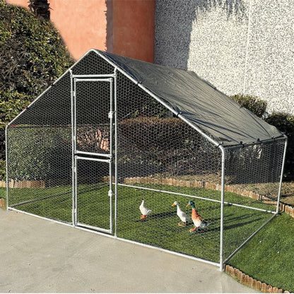 Jaula para pollos de acero galvanizado 2 x 3 x H 2 m