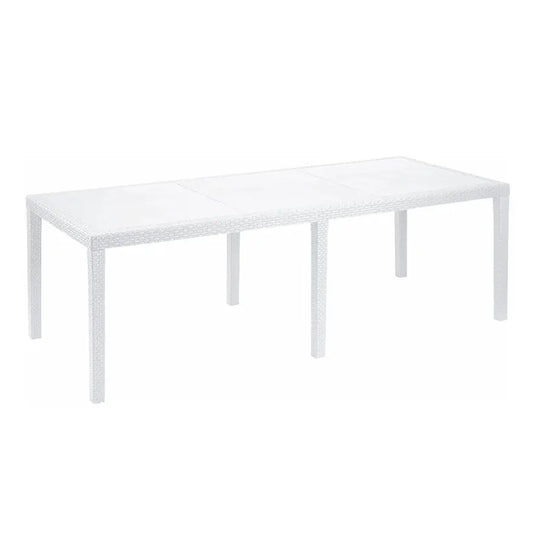 Queen white extendable table 200x90x72h cm