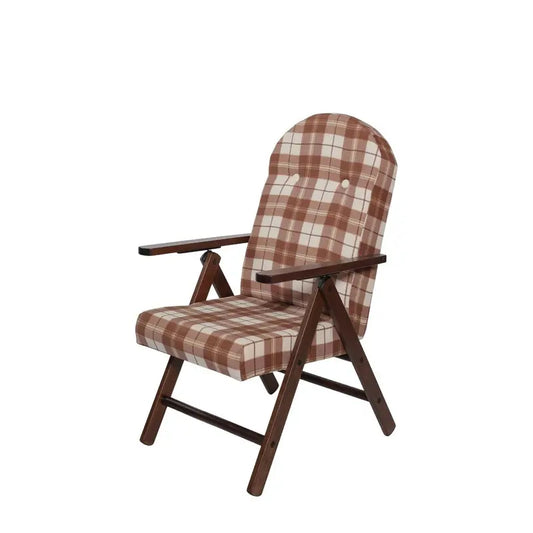 Poltrona Relax Amalfi scozzese marrone regolabile in legno di faggio