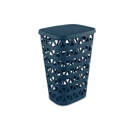 Oceana blue laundry basket 55l cm 42.6x34.5x60.1 h