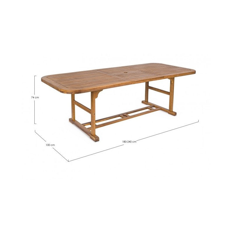 Tavolo Per esterno Noemi Allungabile in Legno  180-240x100x h 74cm
