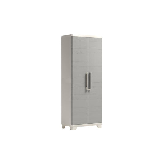 Keter Linear Wood wardrobe dove gray broom holder cm 68x39x173 h