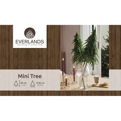 Mini albero di Natale verde e innevato Ø20 × H50 cm – 1 pezzo assortito