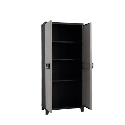 Smart Tuttopiani Wardrobe 4 Shelves in Anthracite Resin 68x39x173 cm
