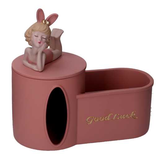 Donna resina svuotatasche viola cm 22x12h24