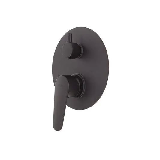 Miscelatore da incasso per doccia con deviatore Como nero matt 16 x 6,4 x 6,4 cm