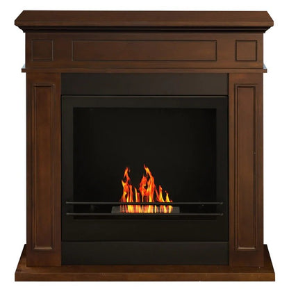 Camino a bioetanolo biocamino da terra JEFFERSON Marrone  L 89,5 x H90,5 x P28 cm