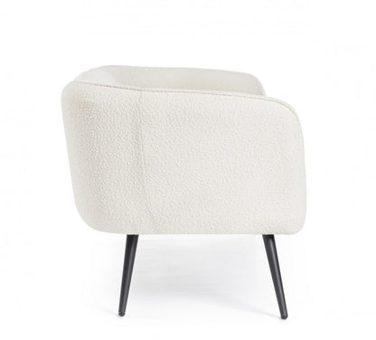 Divano 3 posti bianco boucle 175x70x68