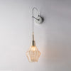 Applique in ferro e vetro ambra Pyrex, 1 luce – Lanterna
