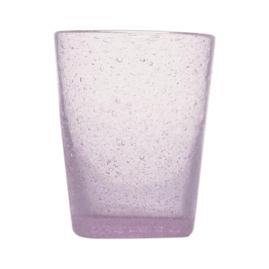 Original malvenfarbenes Memento-Wasserglas aus mundgeblasenem Glas, 0,25 l