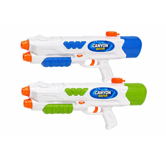 Double cannon water gun 52 cm assorted colours