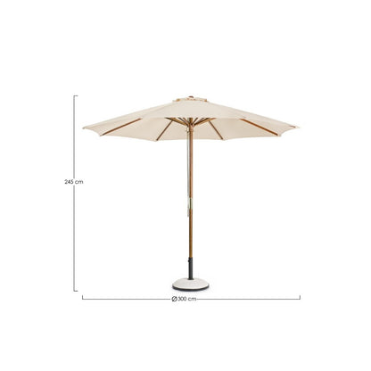 Bizzotto Syros Regenschirm 3 m naturfarben