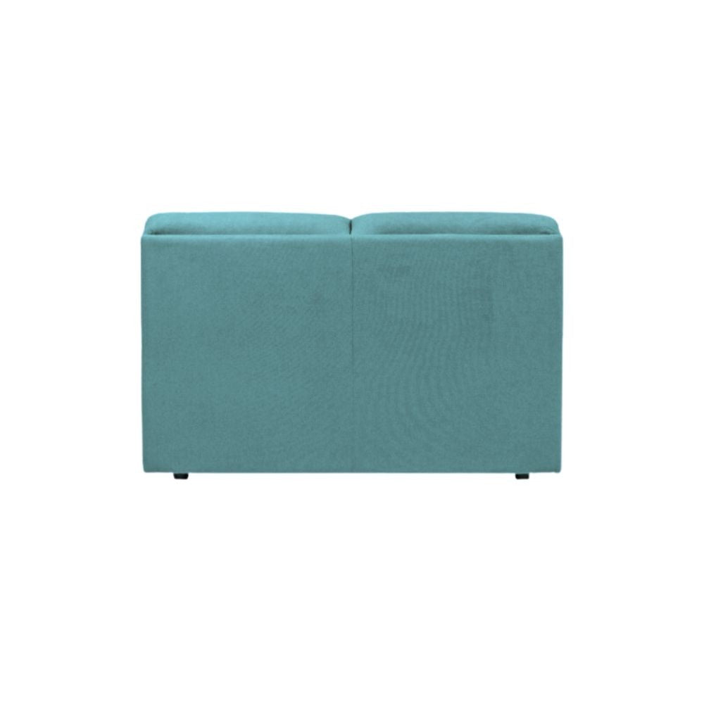 Divano Alenda 2 posti fisso con piedini quadrati colore verde acqua H98xL160xP92