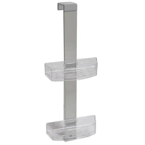 Portaoggetti doccia Clear a 2 ripiani 9 × 25 × H68 cm