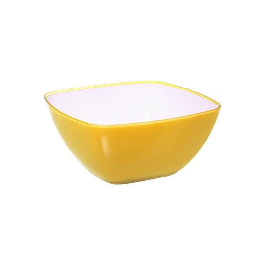 Square salad bowl 14x14 cm mustard