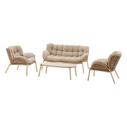 Hespéride living room set Meloane beige 5 seats cm 294x166x81 h