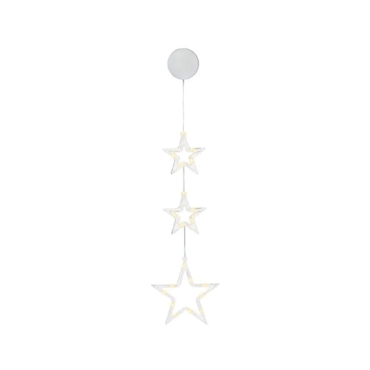 Decorazione luminosa a stelle LED per finestra H42 cm