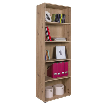 Librería 5 estantes roble artesano 68,8x35,3x200 composad