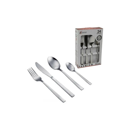 Kasaviva 24-piece premium silver cutlery set