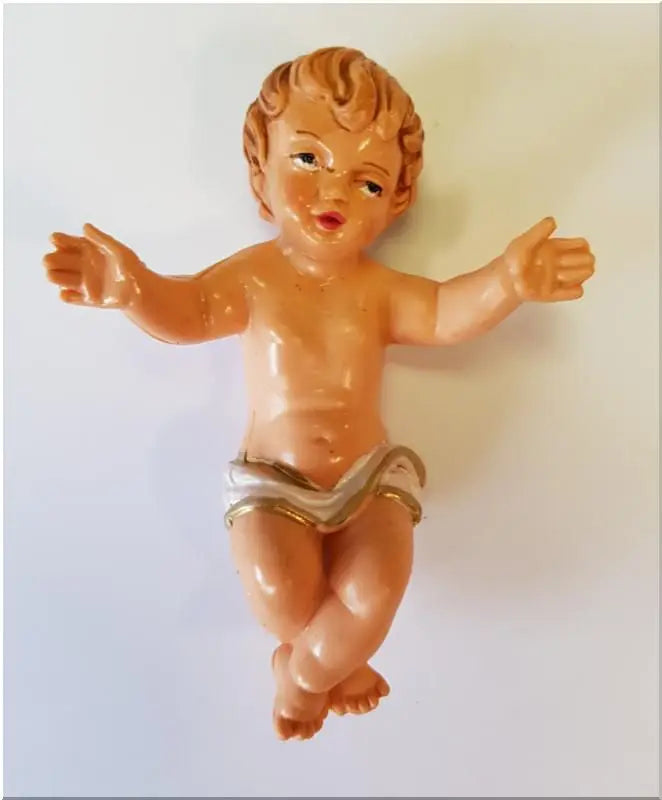 Gesù Bambino per presepe in plastica colorato 7 cm