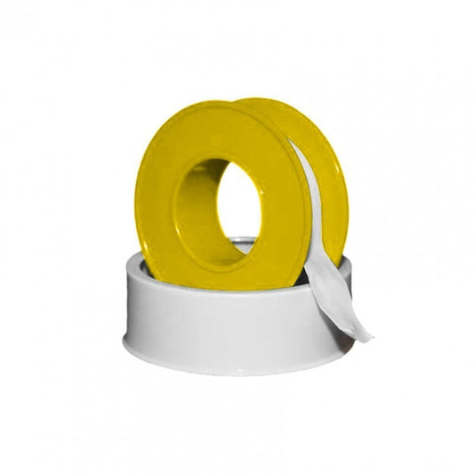 Cinta teflon ptfe para gas amarilla 12 mm x 12 m