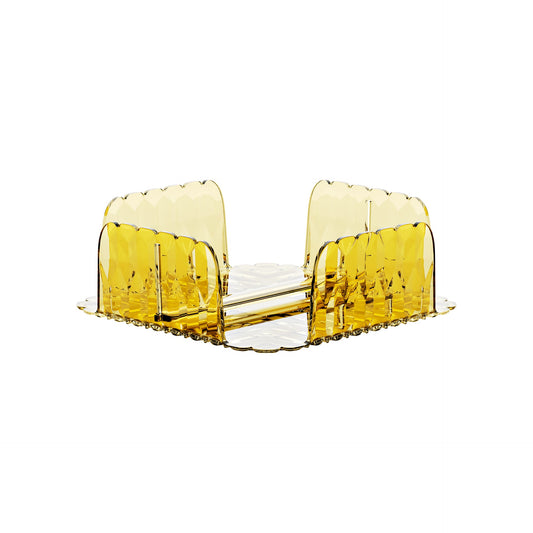 Horizontal Vanity napkin holder in saffron yellow 20 x 20 x H 7.3 cm