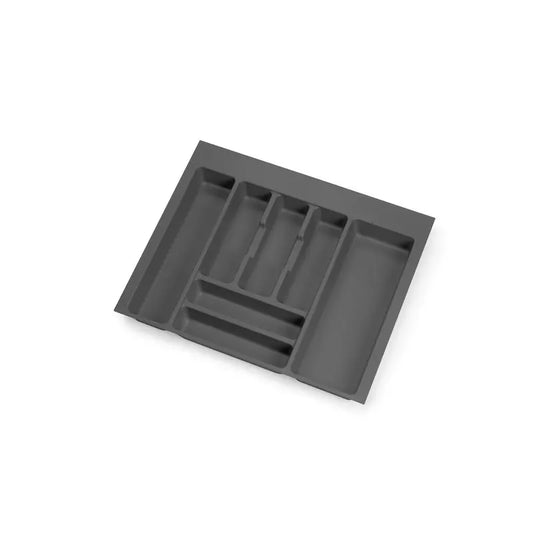 Optima cutlery tray for universal drawer, 600 mm module, Tecnoplastica, Anthracite grey, 20 pieces