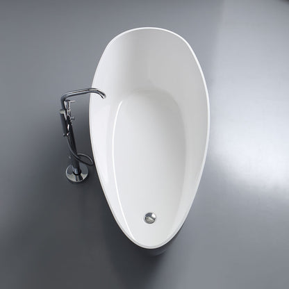 Vasca da bagno freestanding grigia moderna