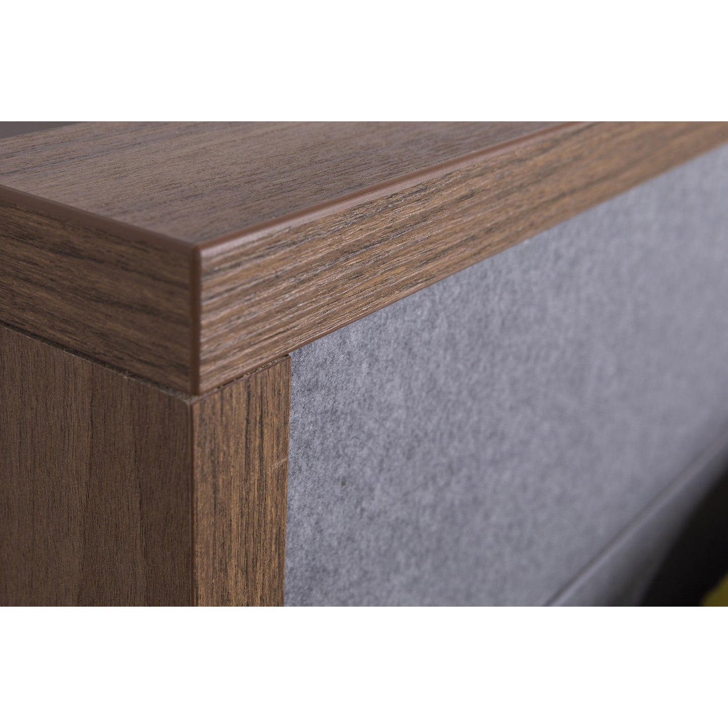 Audace Doppelbett Walnuss/Grau – Maße: 193,50 x 98,10 x 218 cm