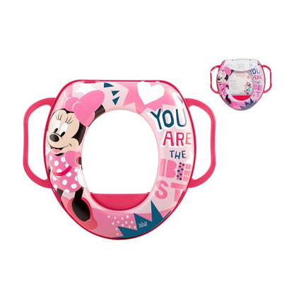 Reductor de asiento de inodoro Disney Minnie Icon con asas acolchadas Sin BPA +24 Meses