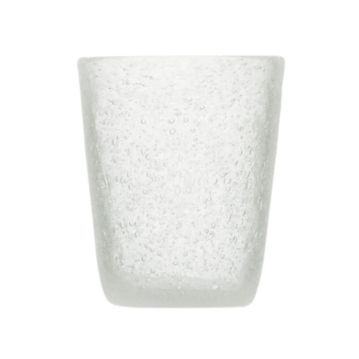 Original Memento weißes, transparentes Wasserglas aus mundgeblasenem Glas, 0,25 l