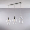 Binario in ferro, vetri Pyrex trasparenti, 3 luci H.41-max 141 Mod.2