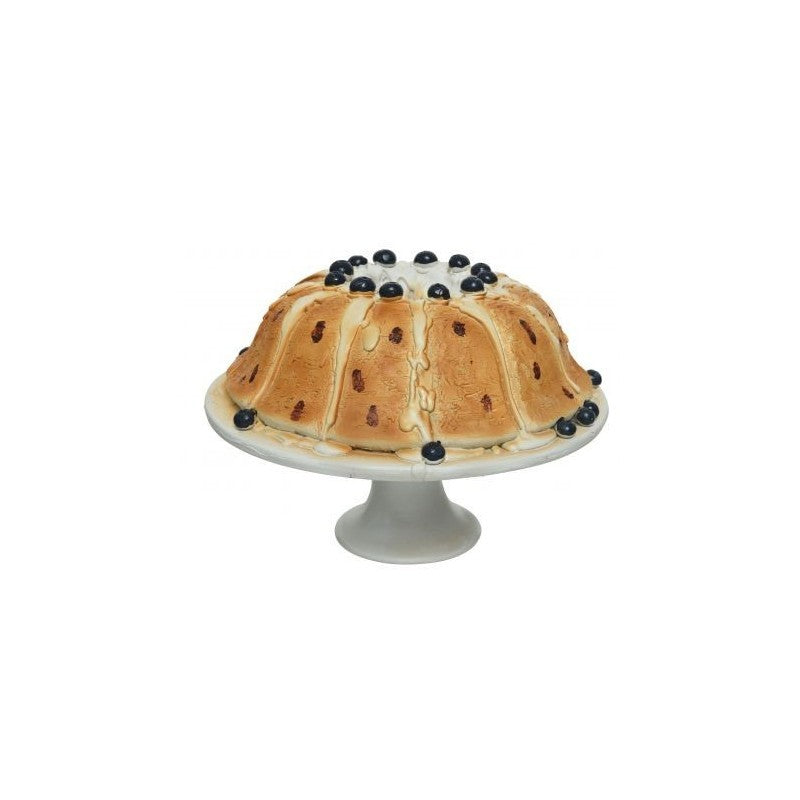 Torta decorativa con mirtilli su alzata Ø21 × H15 cm
