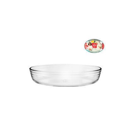 Oval pan in borosilicate glass 40×27 cm