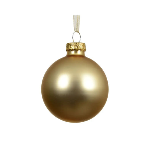 Sfera natalizia in vetro oro opaco Ø6 cm