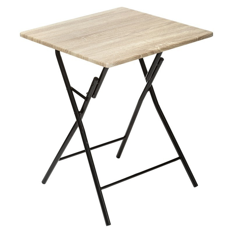 Folding table for 2 people 60x60 cm wood effect
